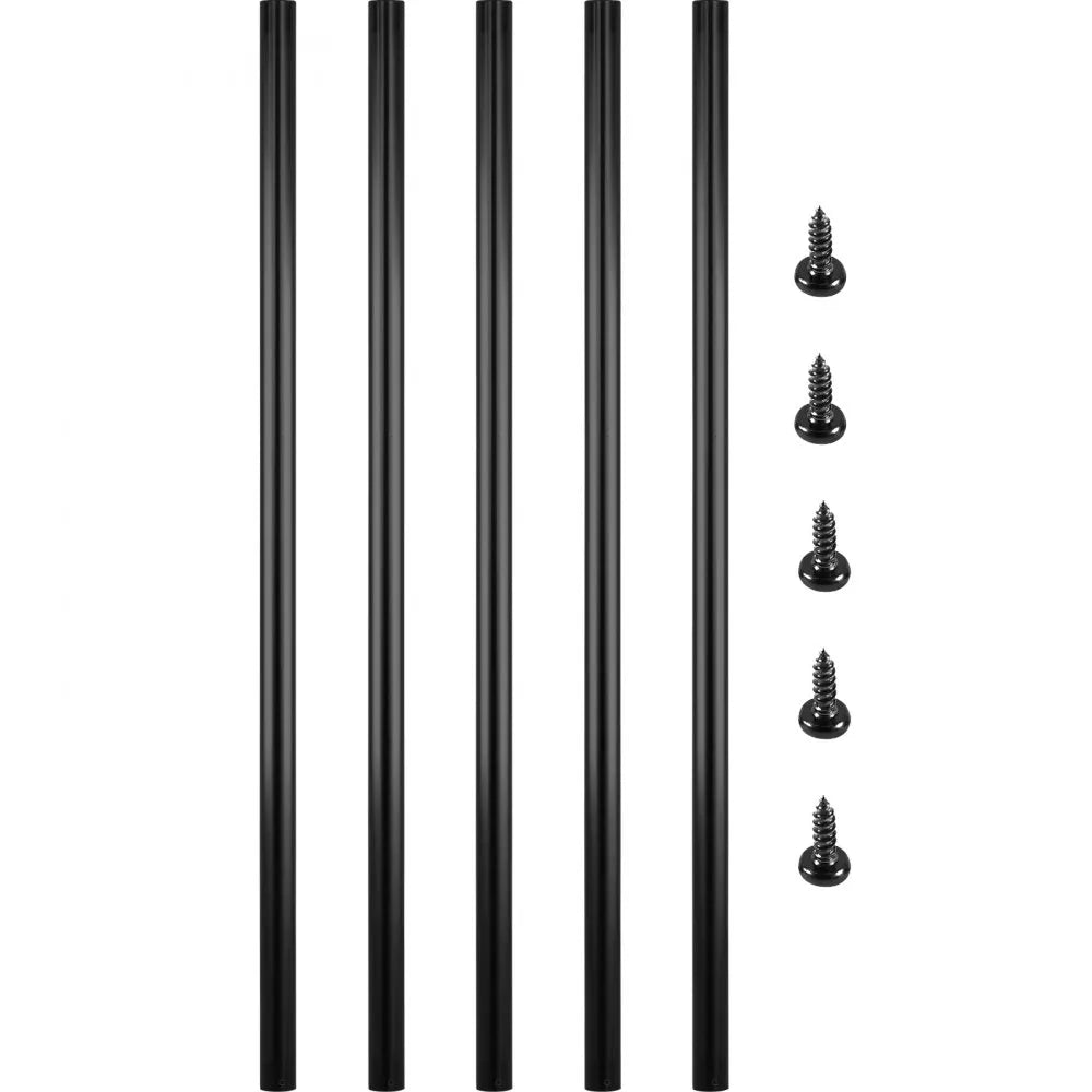 010351824600 - 36" Black Aluminum Deck Balusters, Stylish & Durable
