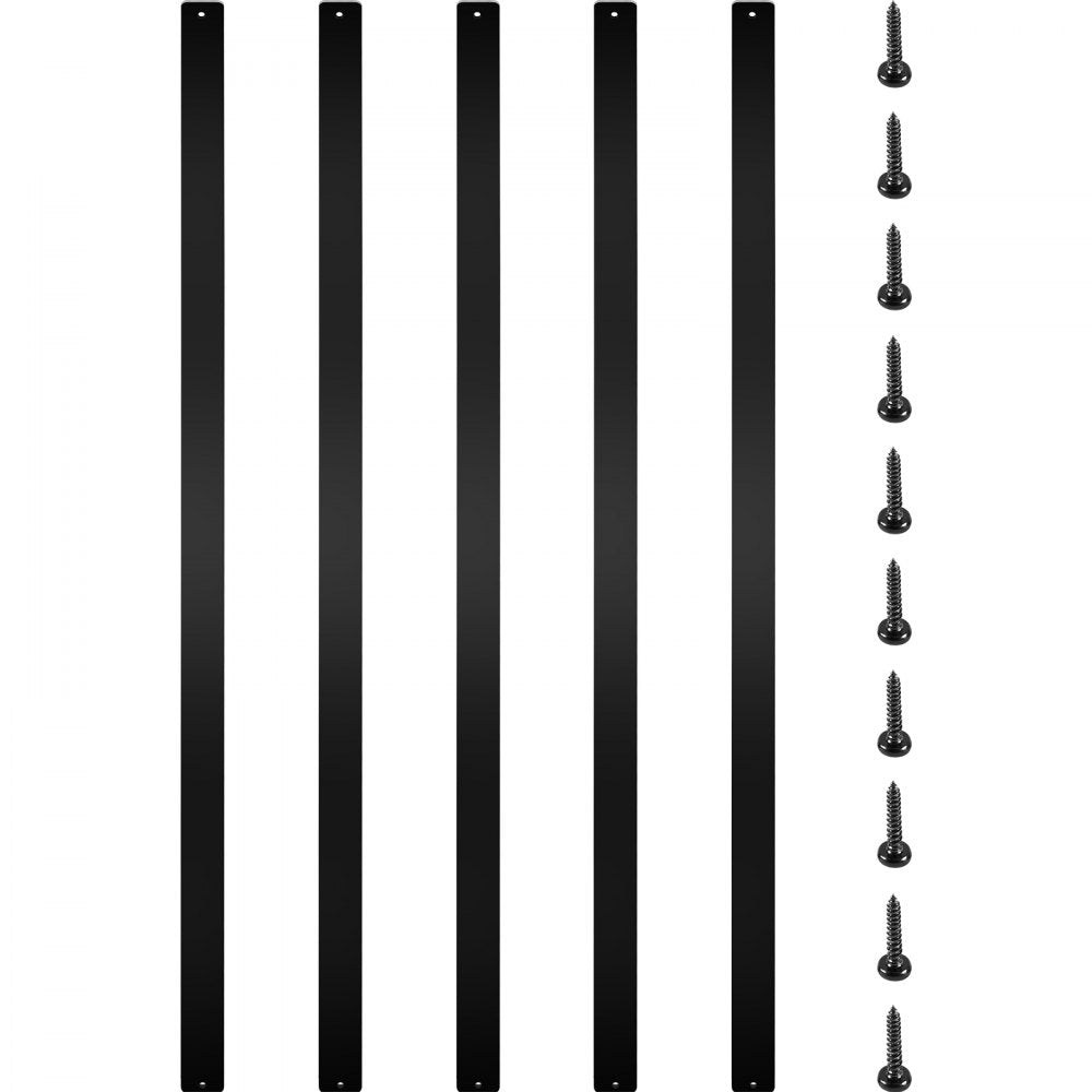 010821649388 - Modern Black Aluminum Deck Balusters, Easy Installation