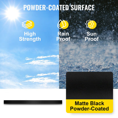 010821649388 - Modern Black Aluminum Deck Balusters, Easy Installation
