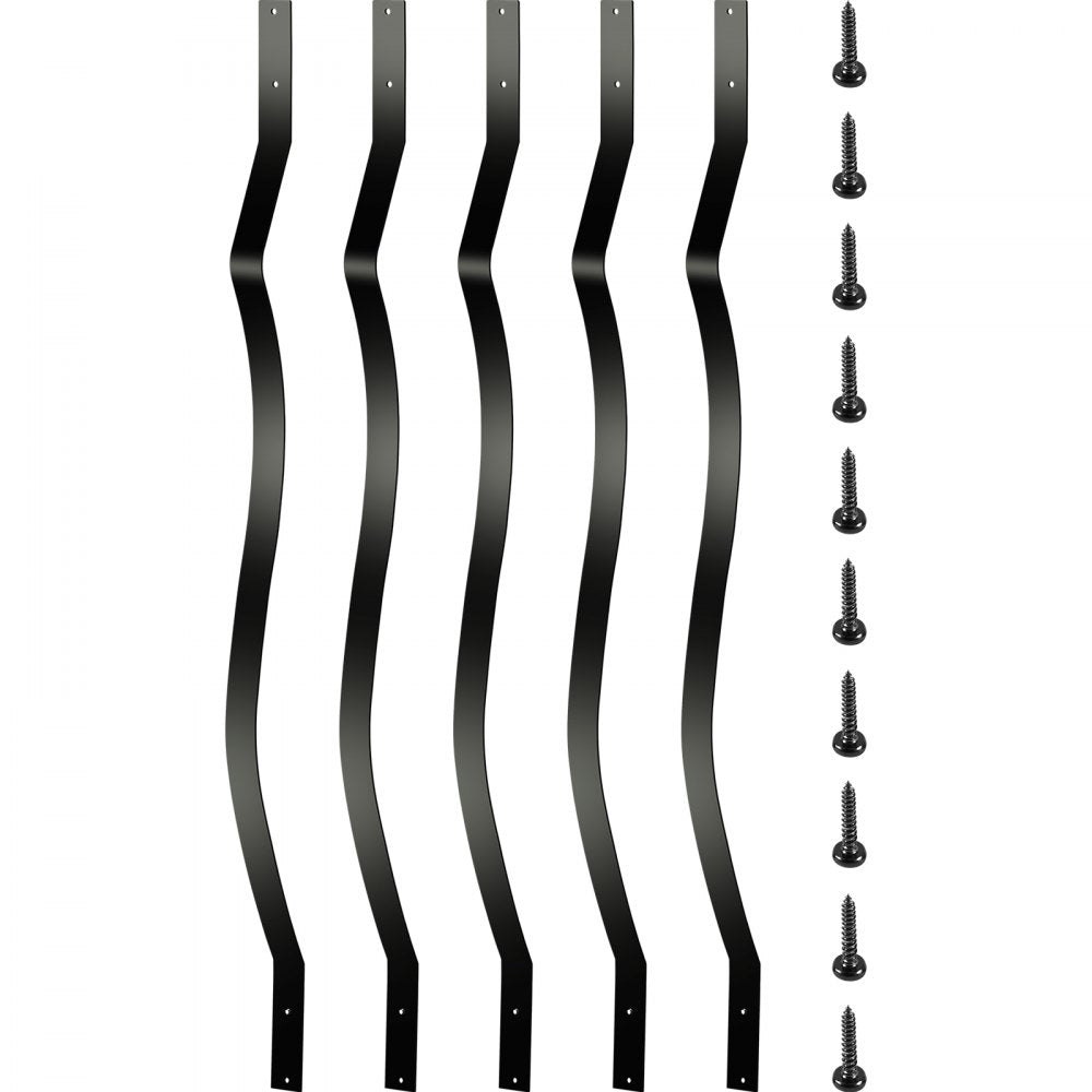 010889851220 - 32.25" Aluminum Alloy Black Deck Balusters, Easy Installation