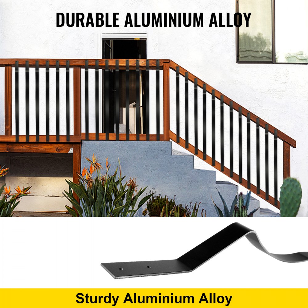 010889851220 - 32.25" Aluminum Alloy Black Deck Balusters, Easy Installation