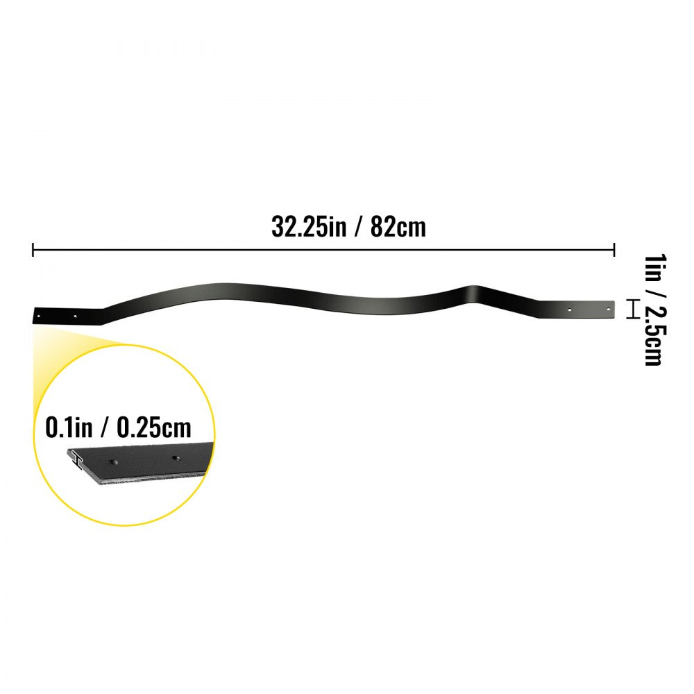 010889851220 - 32.25" Aluminum Alloy Black Deck Balusters, Easy Installation