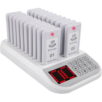 F103 - 98-Channel Wireless Calling System with 20 Pagers