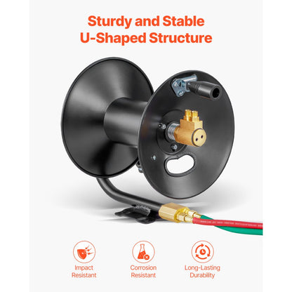 WHRMS02 - Heavy-Duty Steel Welding Hose Reel with 3ft Lead-In Hose