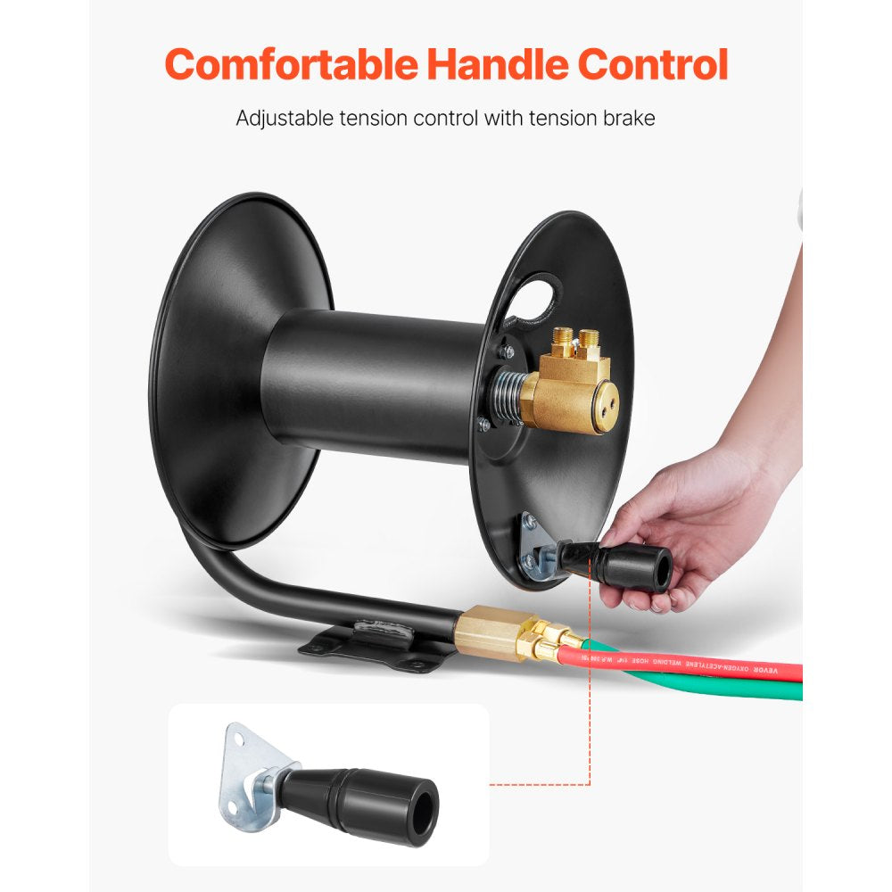 WHRMS02 - Heavy-Duty Steel Welding Hose Reel with 3ft Lead-In Hose