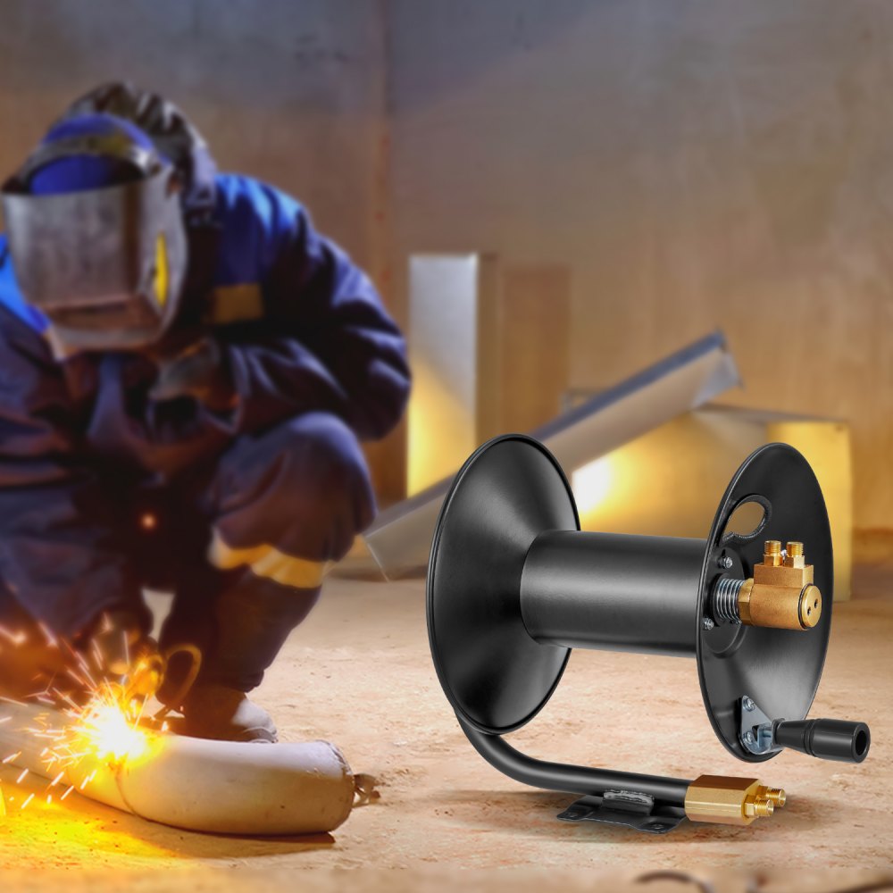 WHRMS02 - Heavy-Duty Steel Welding Hose Reel with 3ft Lead-In Hose