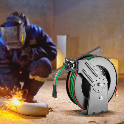 WDHRS01-TTW1450A - 50FT Rubber Welding Hose Reel with Auto-Rewind