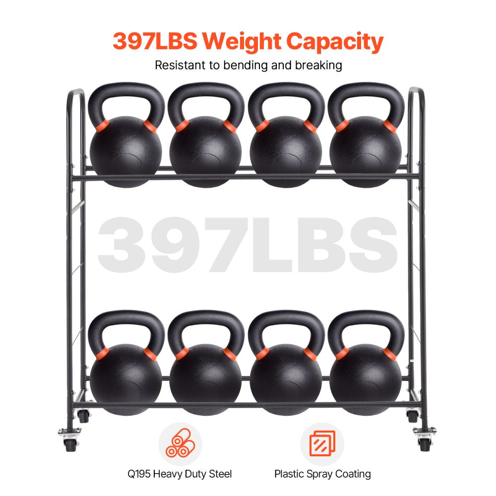 LX061 - Heavy-Duty 2-Layer Tire Rack with Casters & Dust Cover