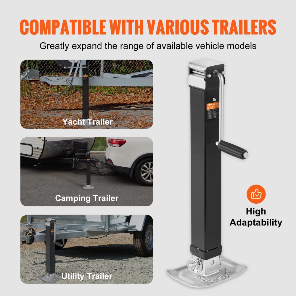 TJD-7000S - Heavy-Duty 8000 lb VEVOR Trailer Jack with Ergonomic Handle