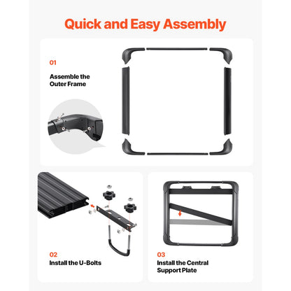 HJ-RB514A-120X100CM - Sturdy 48x40” Roof Rack Cargo Carrier for Your Adventures