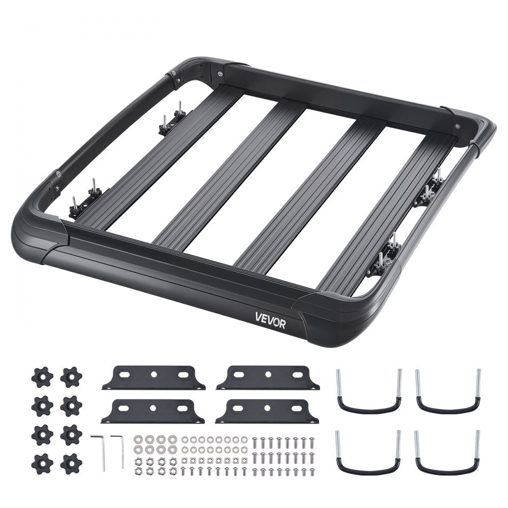 HJ-RB514A-120X100CM - Sturdy 48x40” Roof Rack Cargo Carrier for Your Adventures