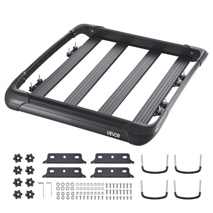 HJ-RB514A-120X100CM - Sturdy 48x40” Roof Rack Cargo Carrier for Your Adventures