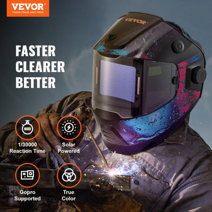 010553729274 - Large View Auto Darkening Welding Helmet for Precision Tasks