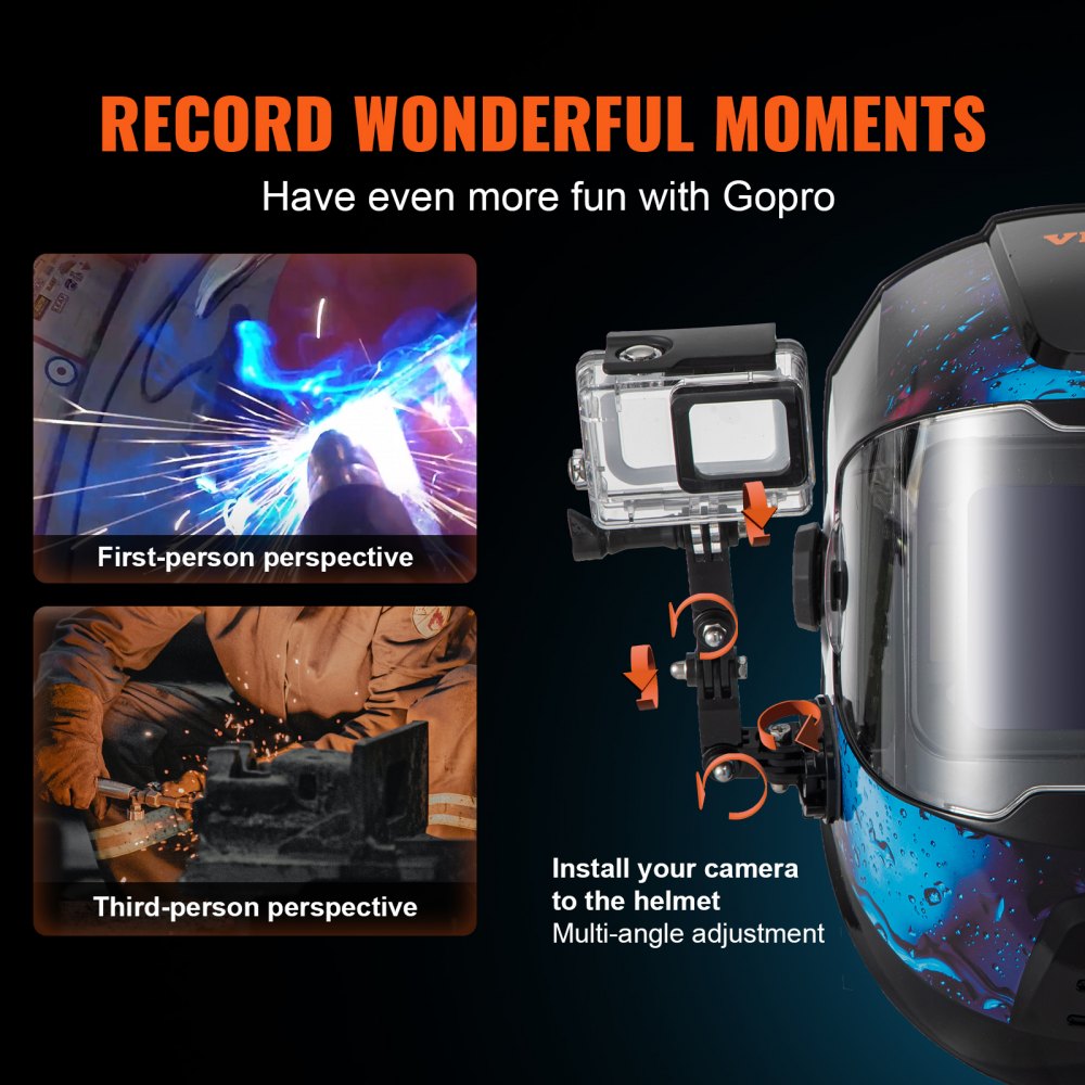 010553729274 - Large View Auto Darkening Welding Helmet for Precision Tasks