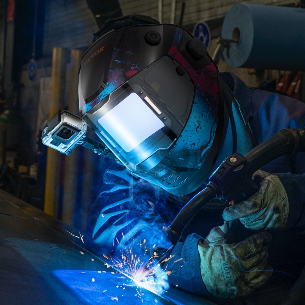 010553729274 - Large View Auto Darkening Welding Helmet for Precision Tasks
