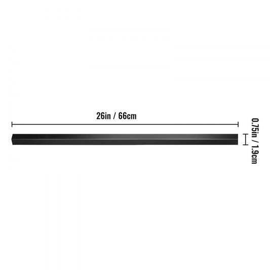 010137490597 - 26" Black Aluminum Deck Balusters for Modern Railing