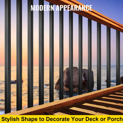 010846753520 - Easy Install 32"x0.8" Black Aluminum Deck Balusters