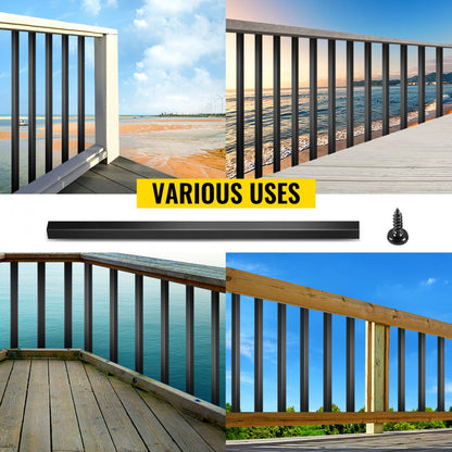 010846753520 - Easy Install 32"x0.8" Black Aluminum Deck Balusters