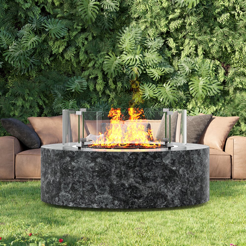 FFB18# - 29" Tempered Glass Wind Guard for Fire Pits