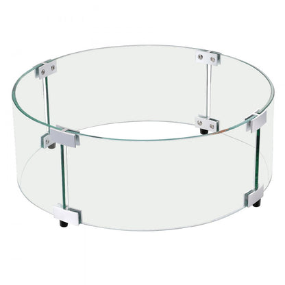 FFB18# - 29" Tempered Glass Wind Guard for Fire Pits