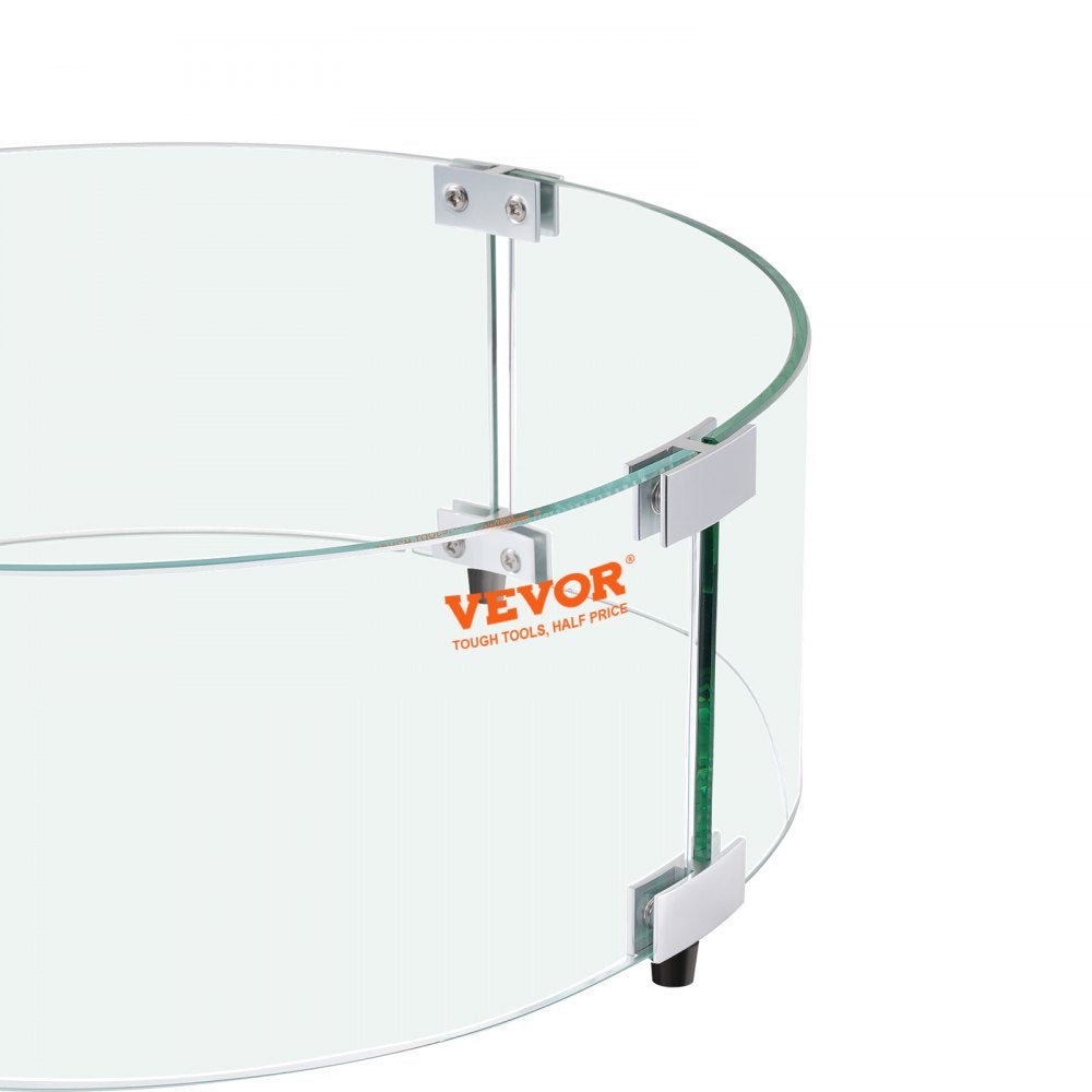FFB18# - 29" Tempered Glass Wind Guard for Fire Pits