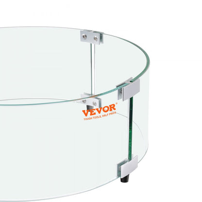 FFB18# - 29" Tempered Glass Wind Guard for Fire Pits
