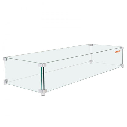 VV-FWG-FX248 - Sturdy Tempered Glass Wind Guard for Square Fire Pit