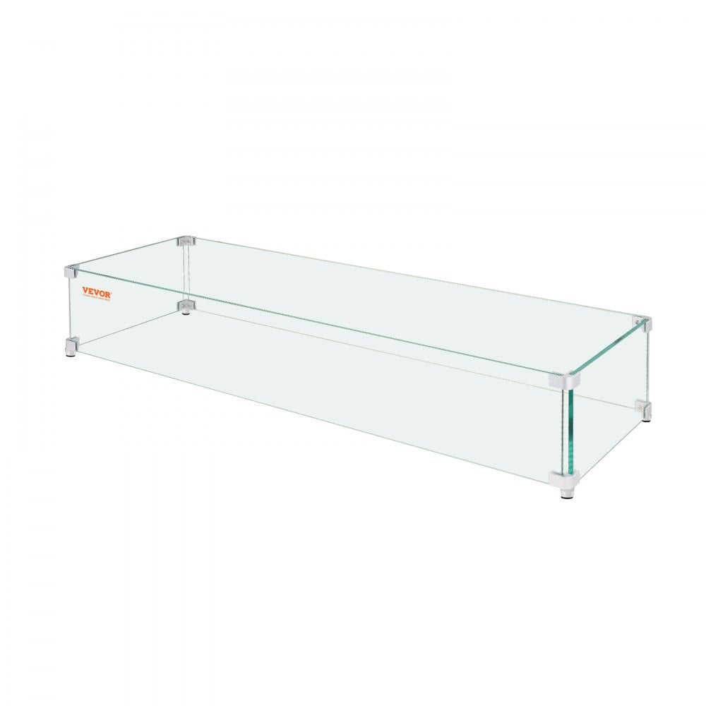 VV-FWG-FX248 - Sturdy Tempered Glass Wind Guard for Square Fire Pit