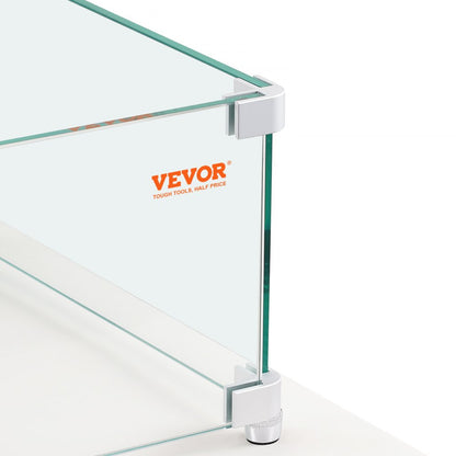 VV-FWG-FX248 - Sturdy Tempered Glass Wind Guard for Square Fire Pit