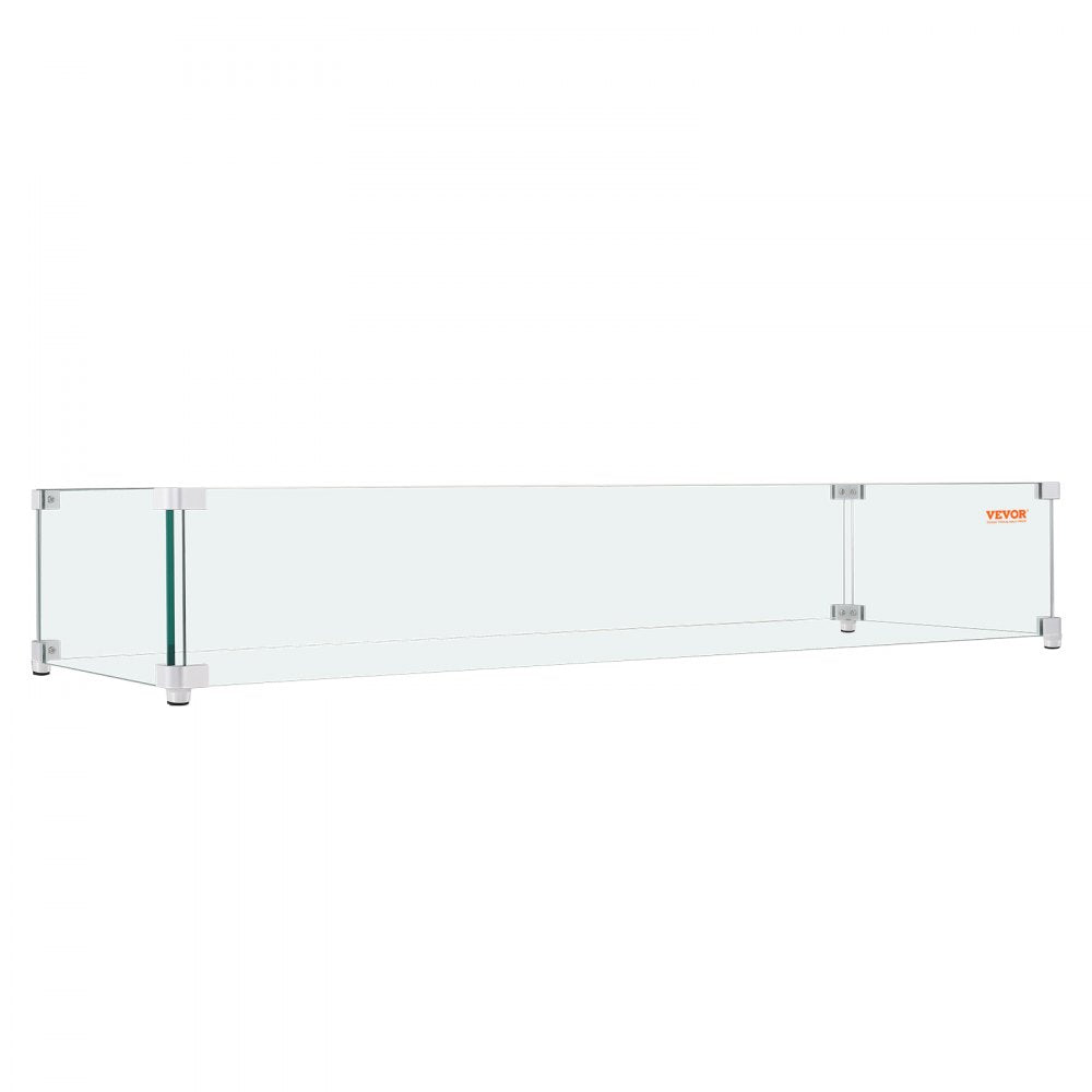 VV-FWG-FX248 - Sturdy Tempered Glass Wind Guard for Square Fire Pit