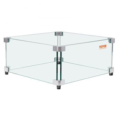 FFB16# - Clear Glass Wind Guard for Safe Gas Fire Pit Enjoyment