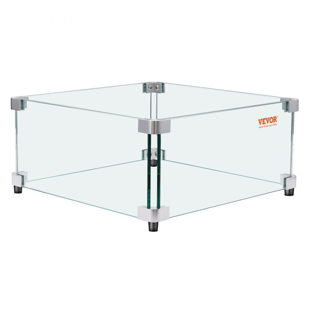 FFB16# - Clear Glass Wind Guard for Safe Gas Fire Pit Enjoyment