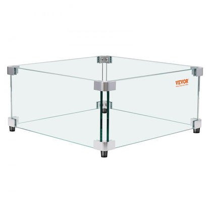 FFB16# - Clear Glass Wind Guard for Safe Gas Fire Pit Enjoyment