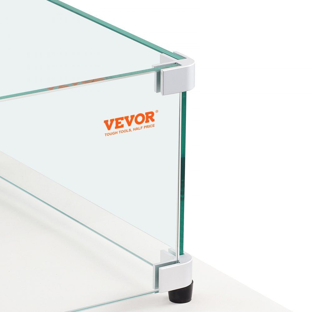 FFB16# - Clear Glass Wind Guard for Safe Gas Fire Pit Enjoyment