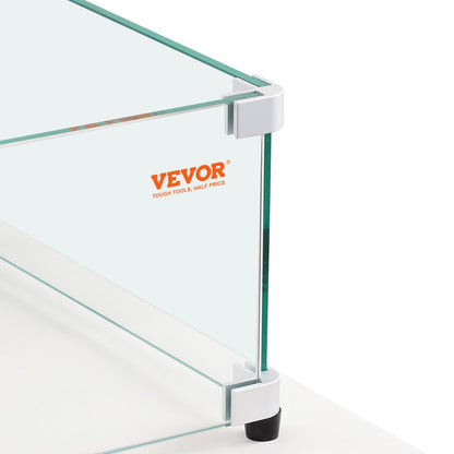 FFB16# - Clear Glass Wind Guard for Safe Gas Fire Pit Enjoyment