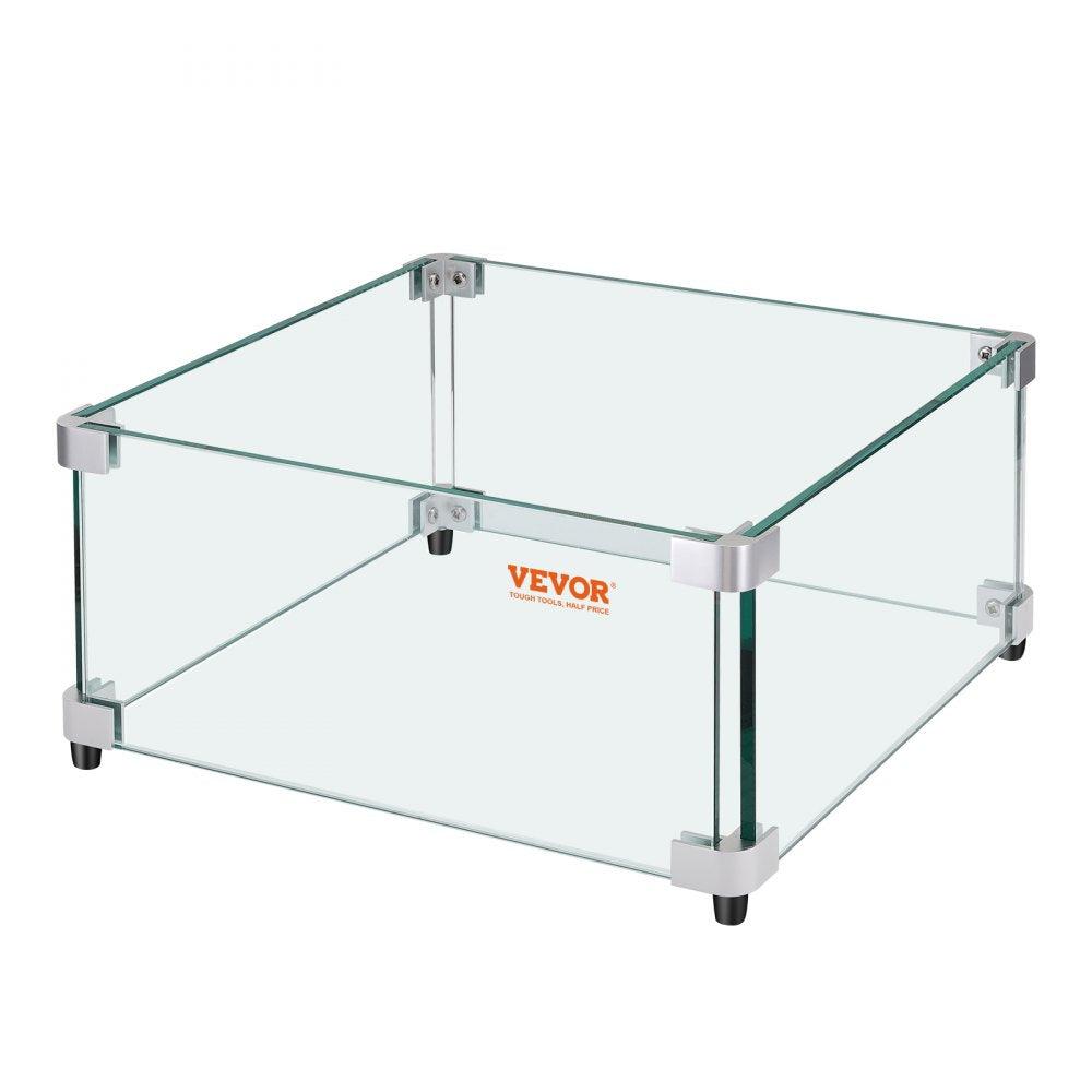 FFB16# - Clear Glass Wind Guard for Safe Gas Fire Pit Enjoyment