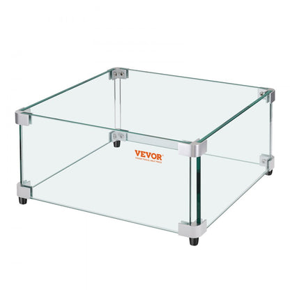 FFB16# - Clear Glass Wind Guard for Safe Gas Fire Pit Enjoyment