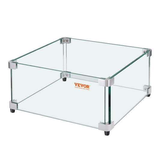 FFB16# - Clear Glass Wind Guard for Safe Gas Fire Pit Enjoyment