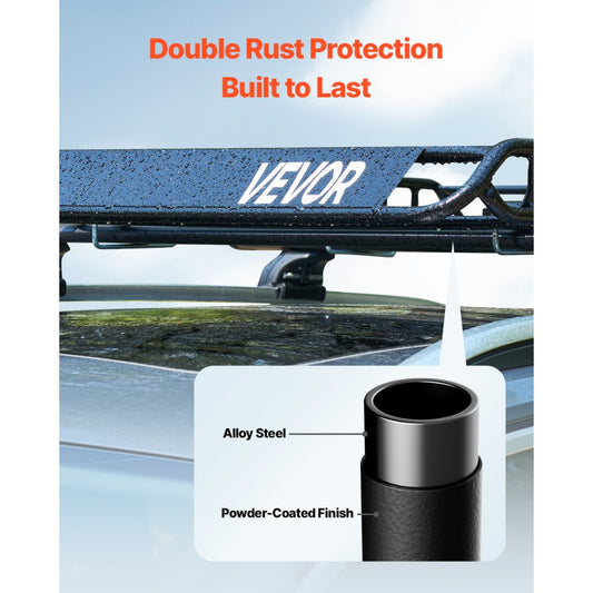 1209-2 - 51" Universal Roof Rack Cargo Basket with Bag & Net