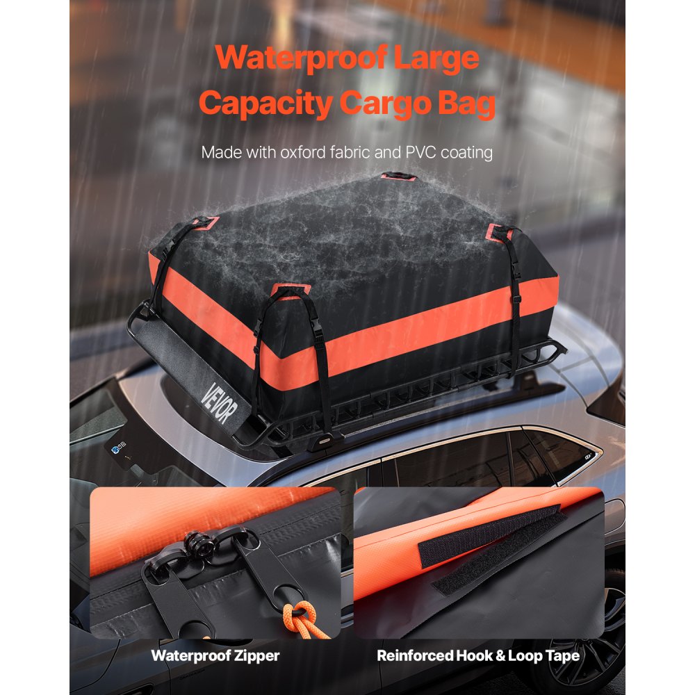 1209-2 - 51" Universal Roof Rack Cargo Basket with Bag & Net