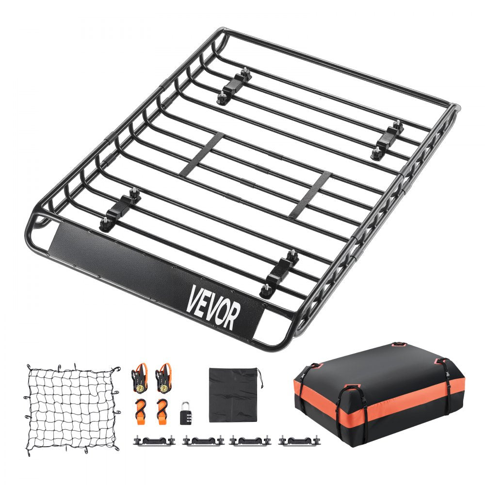 1209-2 - 51" Universal Roof Rack Cargo Basket with Bag & Net