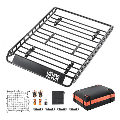 1209-2 - 51" Universal Roof Rack Cargo Basket with Bag & Net