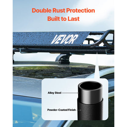 1209-4 - Durable 64x50 Roof Rack Cargo Carrier with Nets, 150 lbs Capacity