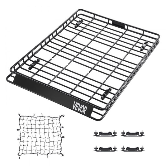 1209-4 - Durable 64x50 Roof Rack Cargo Carrier with Nets, 150 lbs Capacity
