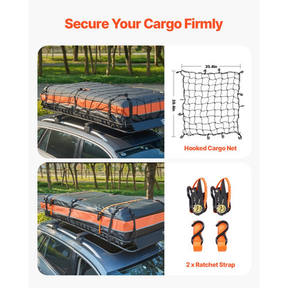 1209-5 - 84x39 in Universal Roof Rack Cargo Basket with Bag & Net