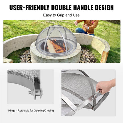 YCSR-10001-36 - Durable Stainless Steel Firepit Spark Screen for Outdoor Safety