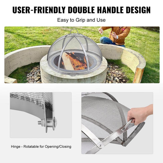 YCSR-10001-36 - Durable Stainless Steel Firepit Spark Screen for Outdoor Safety