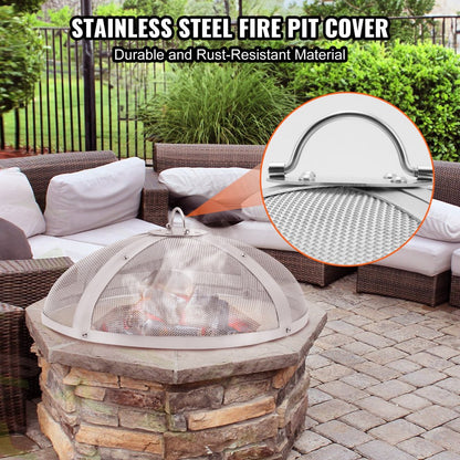 SCSKD01-27" - Heavy-Duty 27" Steel Spark Screen for Fire Pits