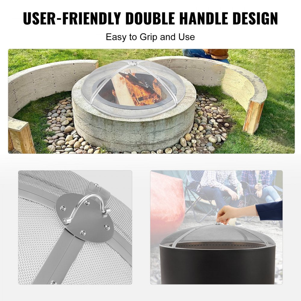 SCSKD01-36" - Heavy-Duty 36" Fire Pit Spark Screen with Easy-Access Top