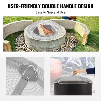 SCSKD01-36" - Heavy-Duty 36" Fire Pit Spark Screen with Easy-Access Top